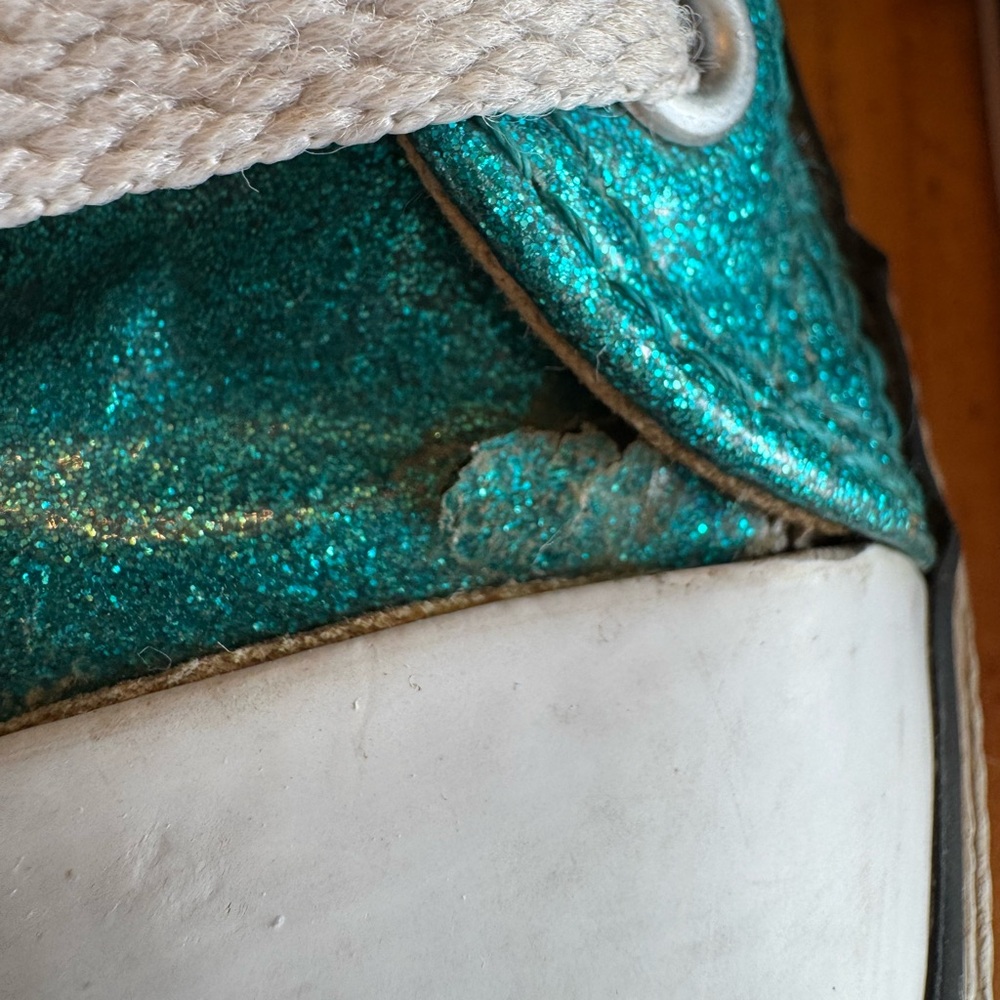 Converse Kids Shimmering Teal Sneakers - Picture 9 of 12
